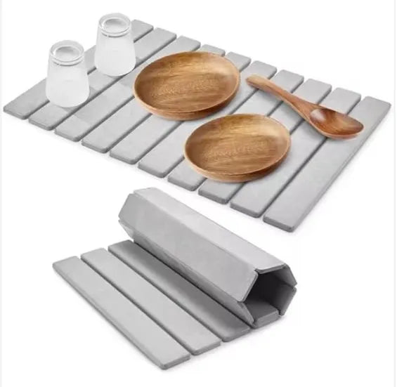 Large Diatomaceous Earth Dish Drying Mat. Quick, Dry Absorbent Stone Mat for Kitchen Countertops