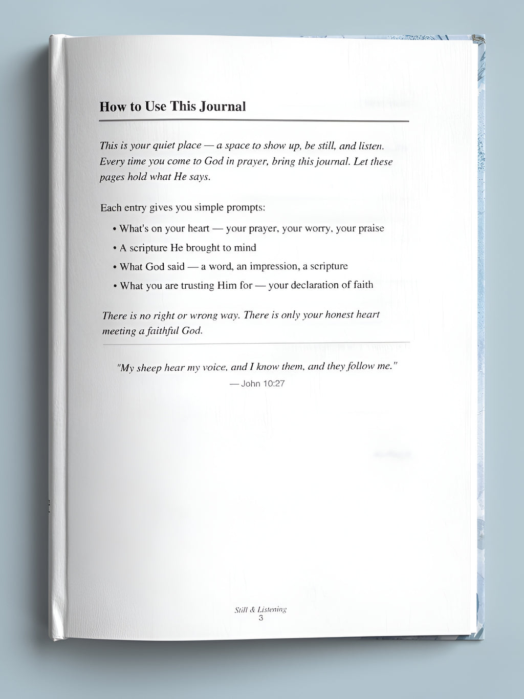 Still & Listening, A Guided Prayer Journal